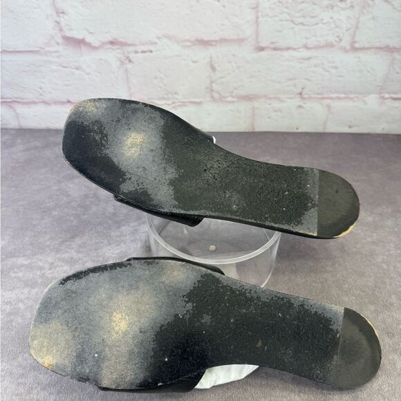 Givenchy 4G Black Embossed Textured Black Slides 41 - Picture 13 of 16